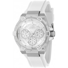 Invicta Women's 37297 Aviator Quartz Chronograph White, Silver Dial Watch