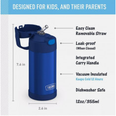 Garrafa Térmica Infantil - Azul - Thermos 355ml