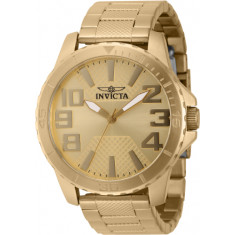 Invicta Men's 46306 Speedway Quartz 3 Hand Gold Dial Watch