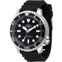 Invicta Men's 47225 Pro Diver Quartz 3 Hand Black Dial Watch