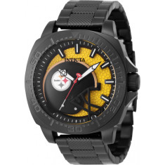 Invicta Men's 47868 NFL Pittsburgh Steelers Quartz 3 Hand Black, Yellow Dial Watch