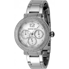 Invicta Women's 48114 Bolt Quartz Chronograph Silver Dial Watch