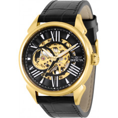 Invicta Men's 38163 Vintage Mechanical 3 Hand Black Dial Watch