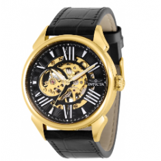 Invicta Men's 38163 Vintage Mechanical 3 Hand Black Dial Watch