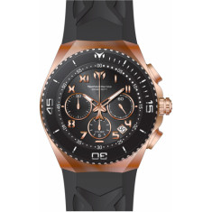Technomarine Men's TM-215064 Manta Quartz 3 Hand Black, Rose Gold Dial Watch