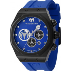 Technomarine Men's TM-523001 Reef Quartz Chronograph Black, Blue, Silver Dial Watch