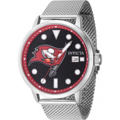 Invicta Men's 47979 NFL Tampa Bay Buccaneers Quartz 3 Hand Black Dial Watch