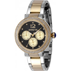 Invicta Women's 48115 Bolt Quartz Chronograph Black, Gold Dial Watch