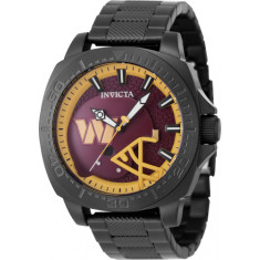 Invicta Men's 47882 NFL Washington Commanders Quartz 3 Hand Yellow, Dark Red Dial Watch