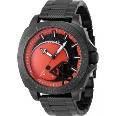 Invicta Men's 47886 NFL Cleveland Browns Quartz 3 Hand Black, Red Dial Watch