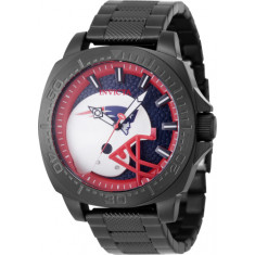 Invicta Men's 47874 NFL New England Patriots Quartz 3 Hand Blue, Red Dial Watch