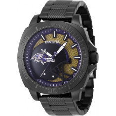 Invicta Men's 47875 NFL Baltimore Ravens Quartz 3 Hand Blue, Dark Yellow Dial Watch