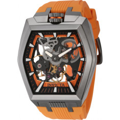 Invicta Men's 44020 Akula Mechanical 2 Hand Black, Orange Dial Watch