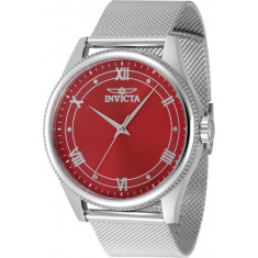 Invicta Men's 48484 Celestial Quartz 3 Hand Red Dial Watch