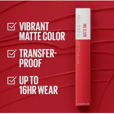 Maybelline - Batom Liquido SuperStay Matte Ink  - 340 Exhilarator