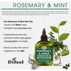 Oleo Capilar de  Rosemary e Menta para crescimento com Biotin