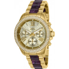 Invicta Women's 20508 Angel Quartz 3 Hand Gold Dial Watch