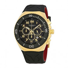 Technomarine Men's TM-215066 Manta Ocean Quartz 3 Hand Black, Gold Dial Watch