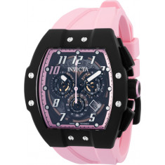 Invicta Men's 47186 Invicta Racing Quartz Chronograph Pink, Transparent Dial Watch