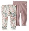 Kit 2 Peças - Leggings infantil Carters - Organic -  2 peças - Tamanho 6 meses -  Style 1P698610