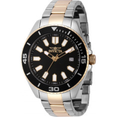 Invicta Men's 46319 Pro Diver Quartz 3 Hand Black Dial Watch