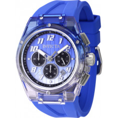 Invicta Men's 47350 S1 Rally Quartz Chronograph Black, Blue, Metallic White Dial Watch