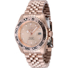 Invicta Women's 48386 Pro Diver Quartz 3 Hand Rose Gold Dial Watch