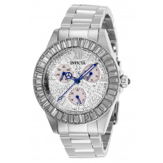 Invicta Women's 28445 Angel Quartz 3 Hand White, Pave Dial Watch
