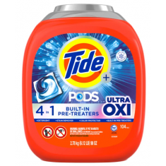 Tide Pods with Ultra Oxi Laundry Detergent Pods, 104-count