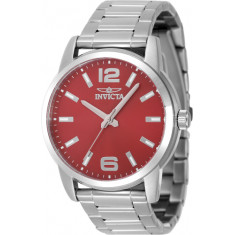 Invicta Men's 48496 Celestial Quartz 3 Hand Red Dial Watch