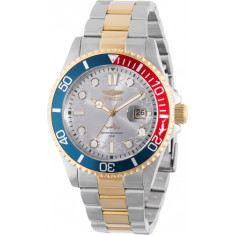 Invicta Men's 44710 Pro Diver Quartz 3 Hand Silver Dial Watch