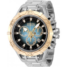 Invicta Men's 47852 Reserve Quartz 3 Hand Black, Blue Dial Watch