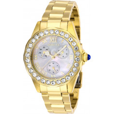 Invicta Women's 28465 Angel Quartz 3 Hand White Dial Watch
