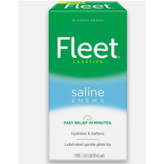 Fleet Laxative Saline Enema for Adult Constipation, 2 Bottles, 4.5 Fl Oz