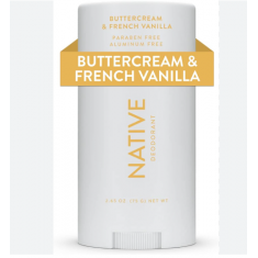 Native Deodorant for Women & Men - Buttercream & French Vanilla - Aluminum Free - 2.65oz