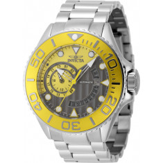 Invicta Men's 48243 Grand Diver Automatic Multifunction Yellow, Gunmetal, Grey Dial Watch