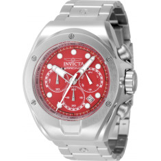 Invicta Men's 47744 Invicta Racing Quartz Chronograph Silver, Red