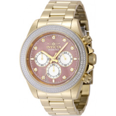 Invicta Men's 48753 Elite Diamond Quartz Chronograph Pink, White Dial Watch