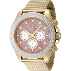 Invicta Men's 48755 Elite Diamond Quartz Chronograph Pink, White Dial Watch