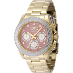 Invicta Women's 48757 Elite Diamond Quartz Chronograph Pink, White Dial Watch
