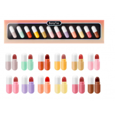 Mini 12-color Capsule Lipstick Set Waterproof Non-stick