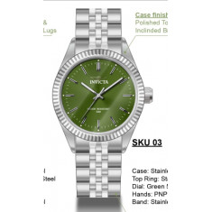 Invicta Women's 49217 Specialty Quartz 3 Hand Green Dial Watch