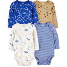 Kit Body 4 peças - Manga Longa - Carter's - Tam: Prematuro Style 1O013810