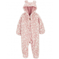 Macacão Fleece - Carter's Baby Leopard Pram (Tam 3 meses) Style: 1P955010
