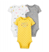 Kit Body Infantil - 3 peças - Carters -  Tamanho 3-6m ( style 1K601010)
