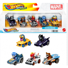 Hot Wheels Marvel RacerVerse 5-Pack of Die-Cast 1:64 Scale Toy Cars