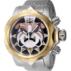 Invicta Men's 48170 Venom Quartz Multifunction Antique Silver, Rose Gold, Gunmetal, Grey, Gold Dial Watch