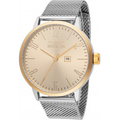 Invicta Men's 48937 Specialty Quartz 3 Hand Gold Dial Watch