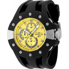 Invicta Men's 48120 S1 Rally Quartz Chronograph Black, Yellow Dial Watch