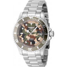 Invicta Men's 48567 Pro Diver Quartz 3 Hand Camouflage, Beige, Green Dial Watch